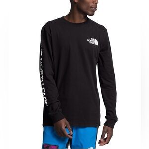 Black & White Men’s North Face Long-Sleeve Cotton Tee